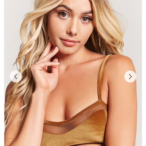 Forever 21 Velvet Bikini Small Top/Medium Bottom - Picture 2 of 5